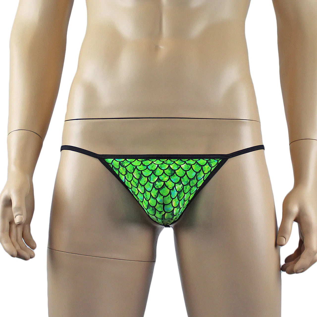 SALE - Mens Merman Aqua Man Pouch G string Green