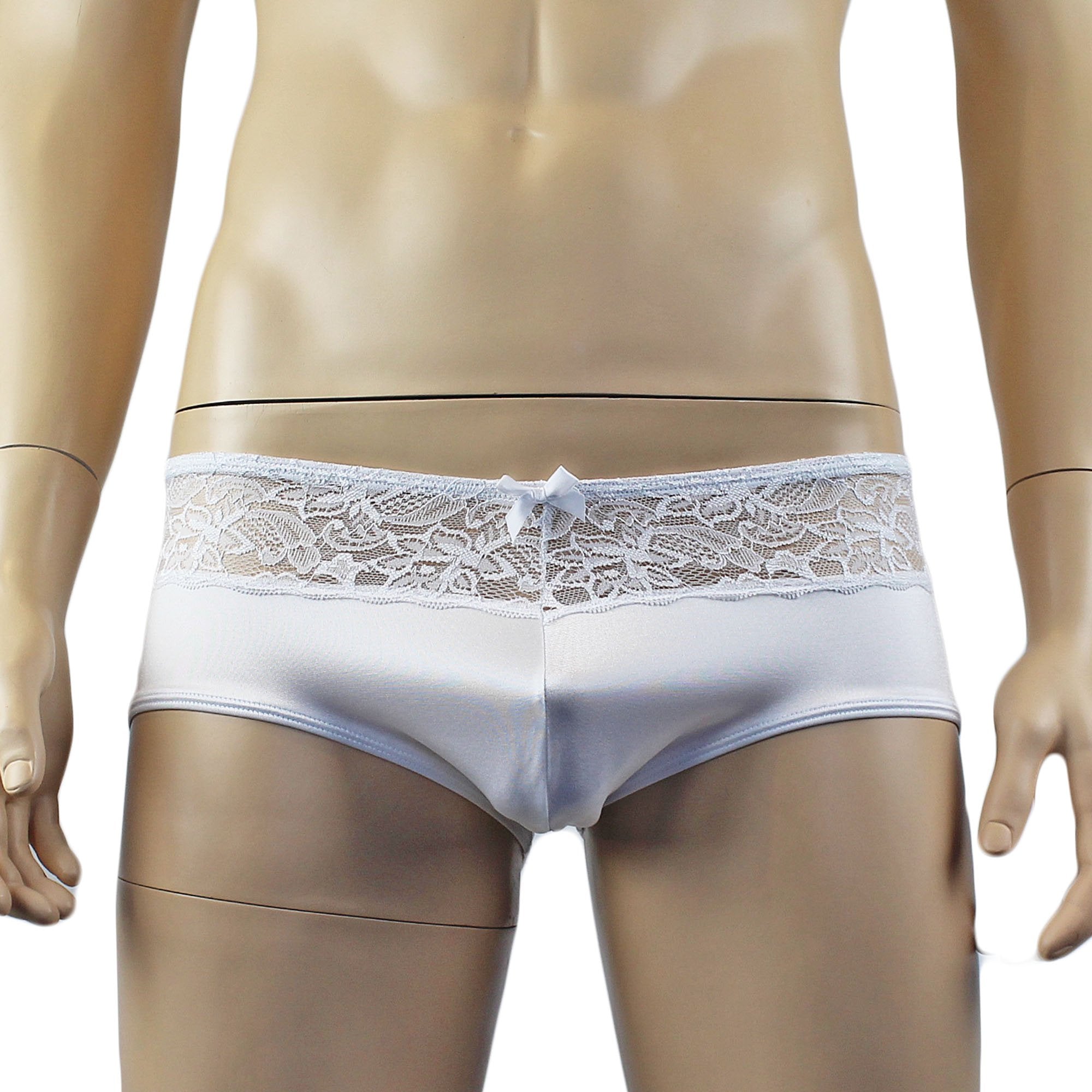 Male Romance Stretch Spandex Boxer Brief White or Black