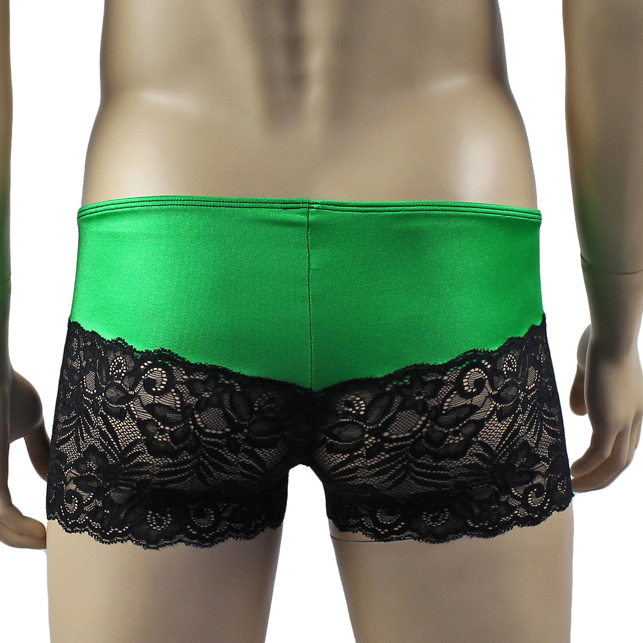 Mens Risque Camisole Top Boxer Briefs (green and black plus other colours)