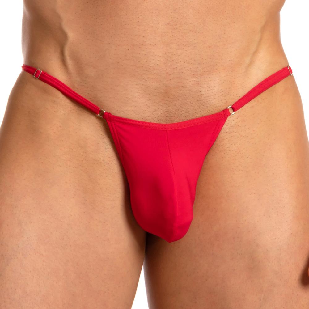 JCSTK - Mens Secret Male SMI032 Slip Bikini Brief with Lace Back Red
