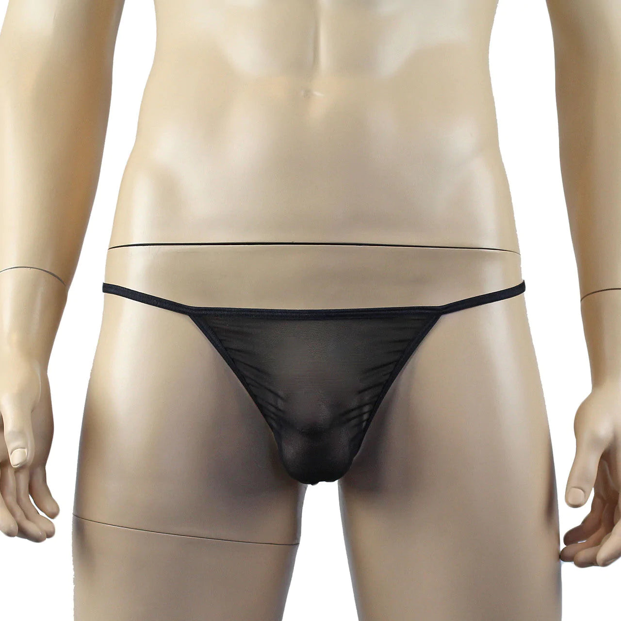 SALE - Mens Vicky See Through Sheer Mesh Pouch G string Black