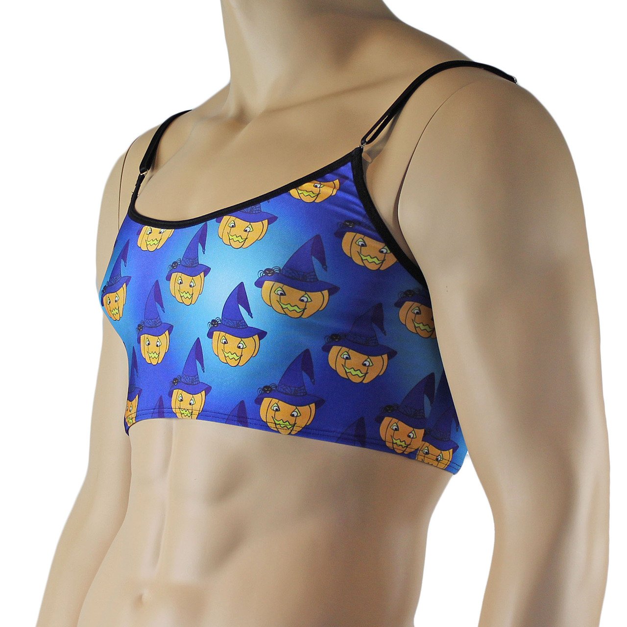 SALE - Mens Halloween Witches Pumpkin Face Camisole Top