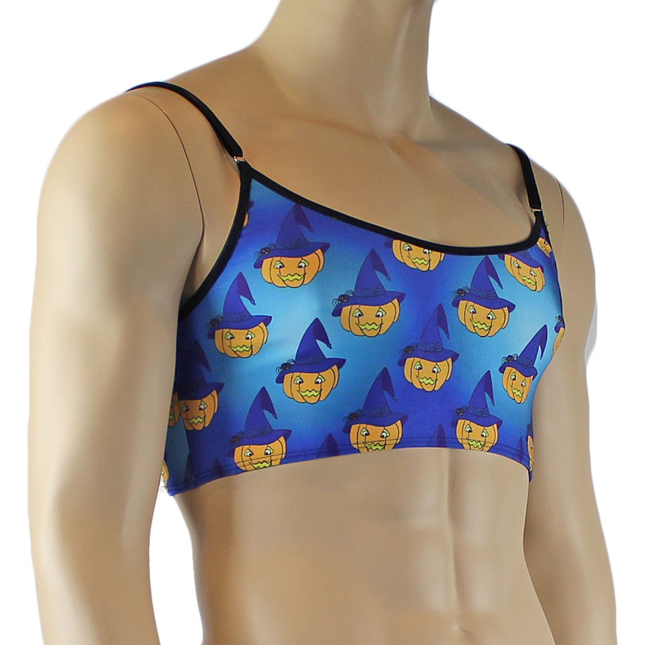 SALE - Mens Halloween Witches Pumpkin Face Camisole Top