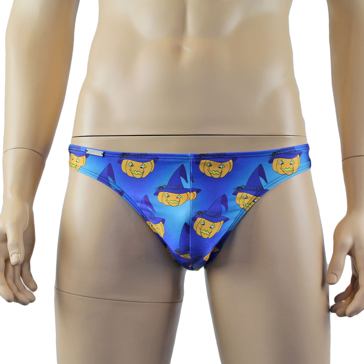 Mens Halloween Witches Pumpkin Face Camisole Top and Thong