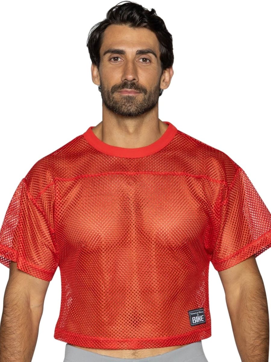 BIKE Athletic BAM134 Short Sleeve Practice Jersey Top Color Red
