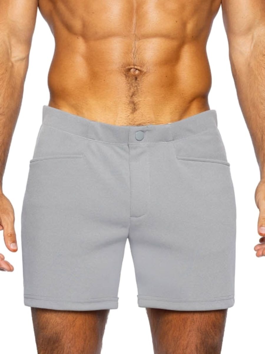 BIKE Athletic BAM207 Coaches Short 5 inch Inseam Color Gray