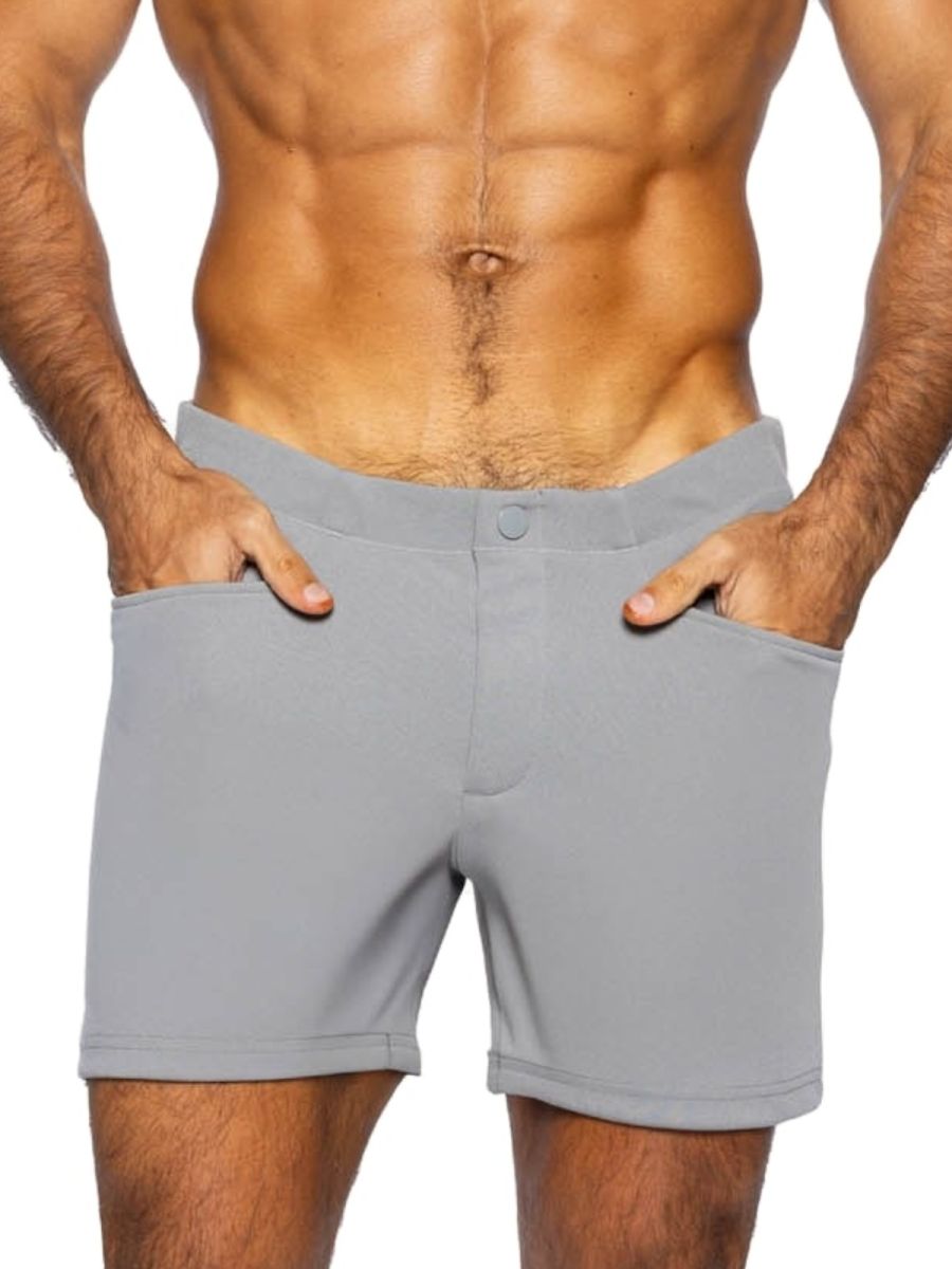 BIKE Athletic BAM207 Coaches Short 5 inch Inseam Color Gray