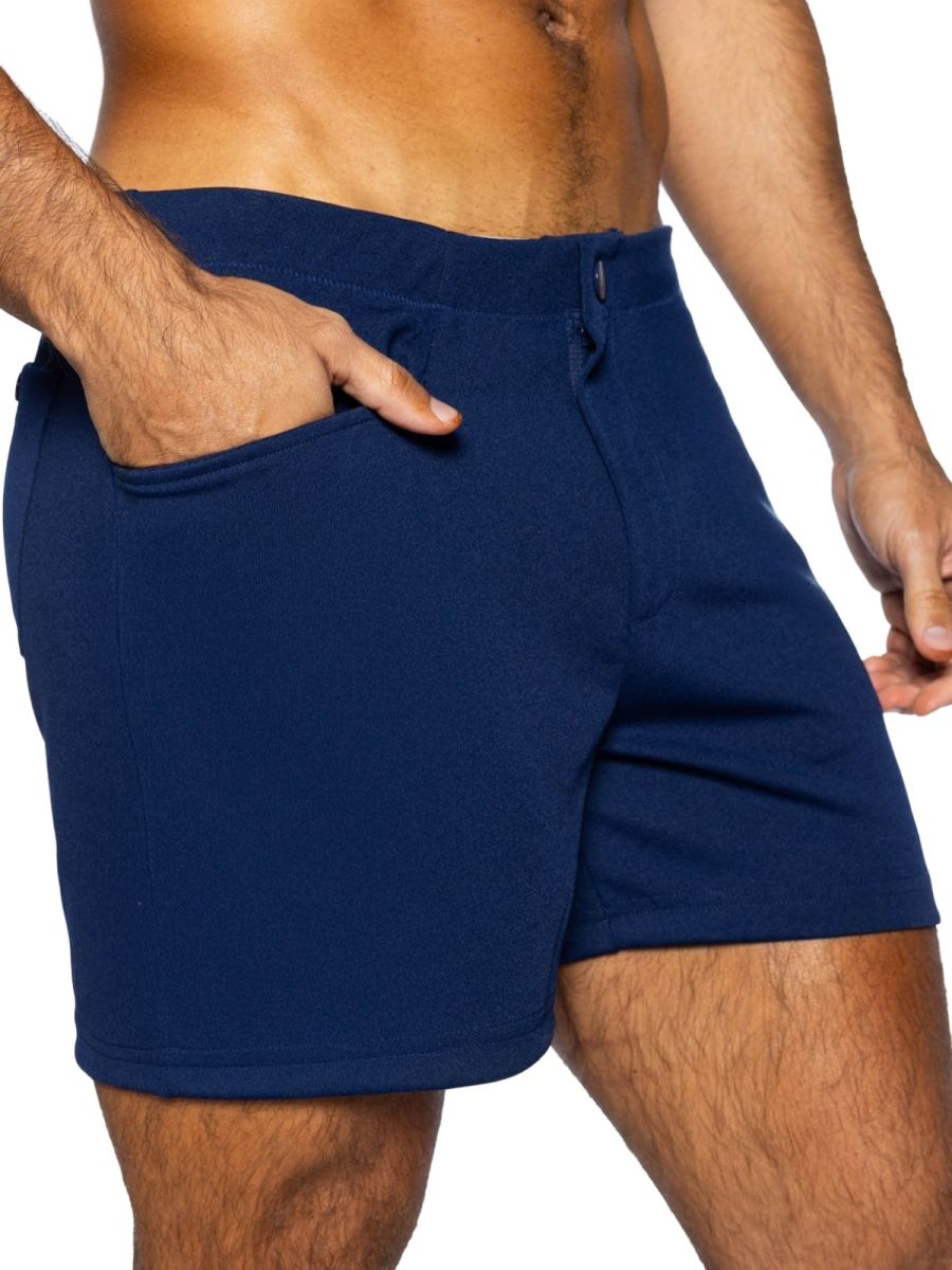 BIKE Athletic BAM207 Coaches Short 5 inch Inseam Color Navy