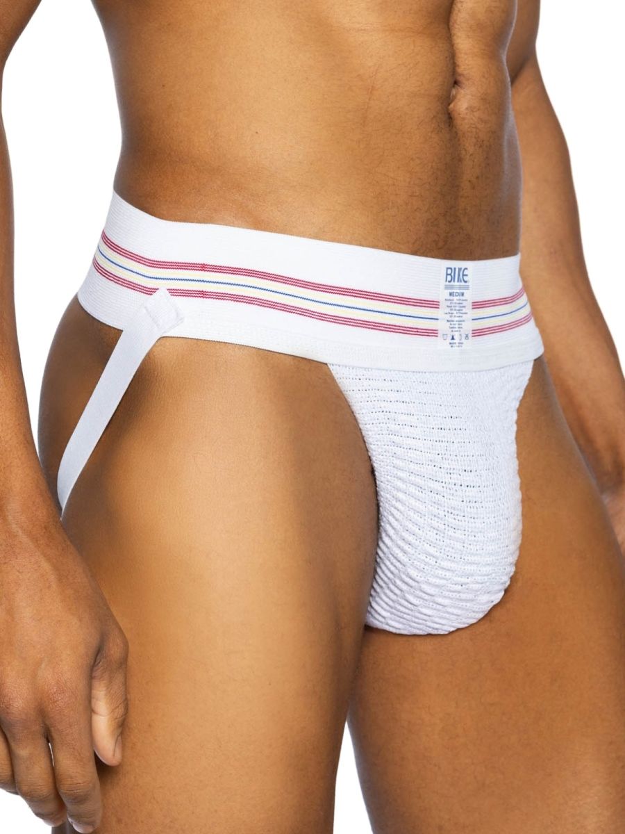 BIKE Athletic BAS306 Original Number 10 Jockstrap Performance Underwear Color White