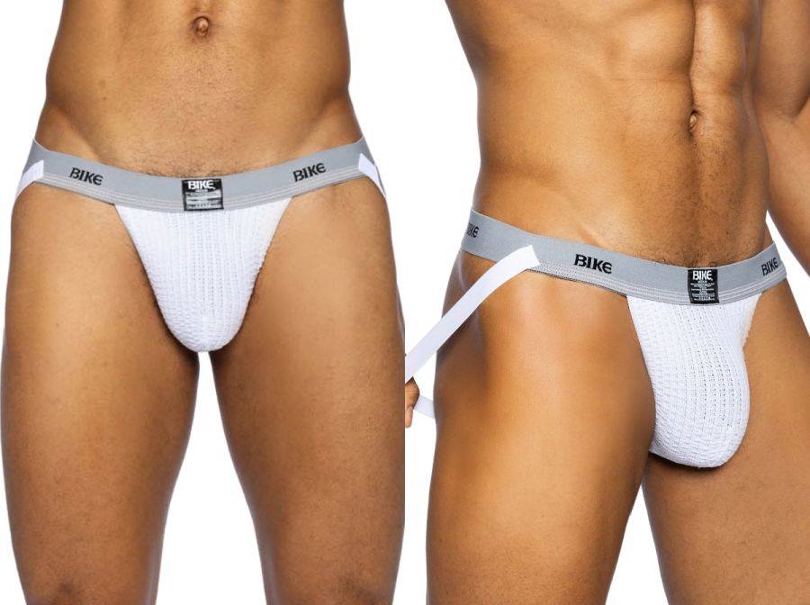BIKE Athletic BAS308 Mens Athletic Performance Swimmer Jockstrap White Plus Sizes