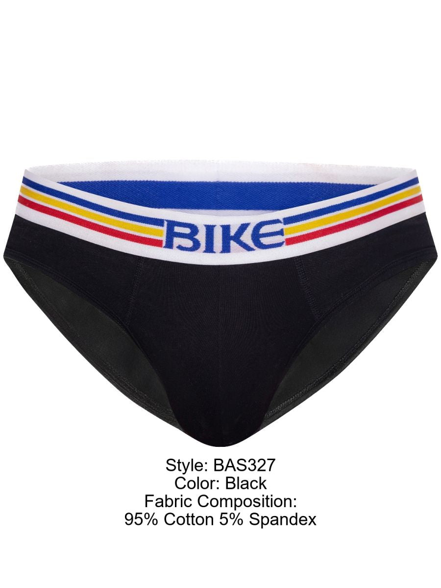 BIKE Athletic BAS327 Stretch Cotton Comfortable Brief Color Black