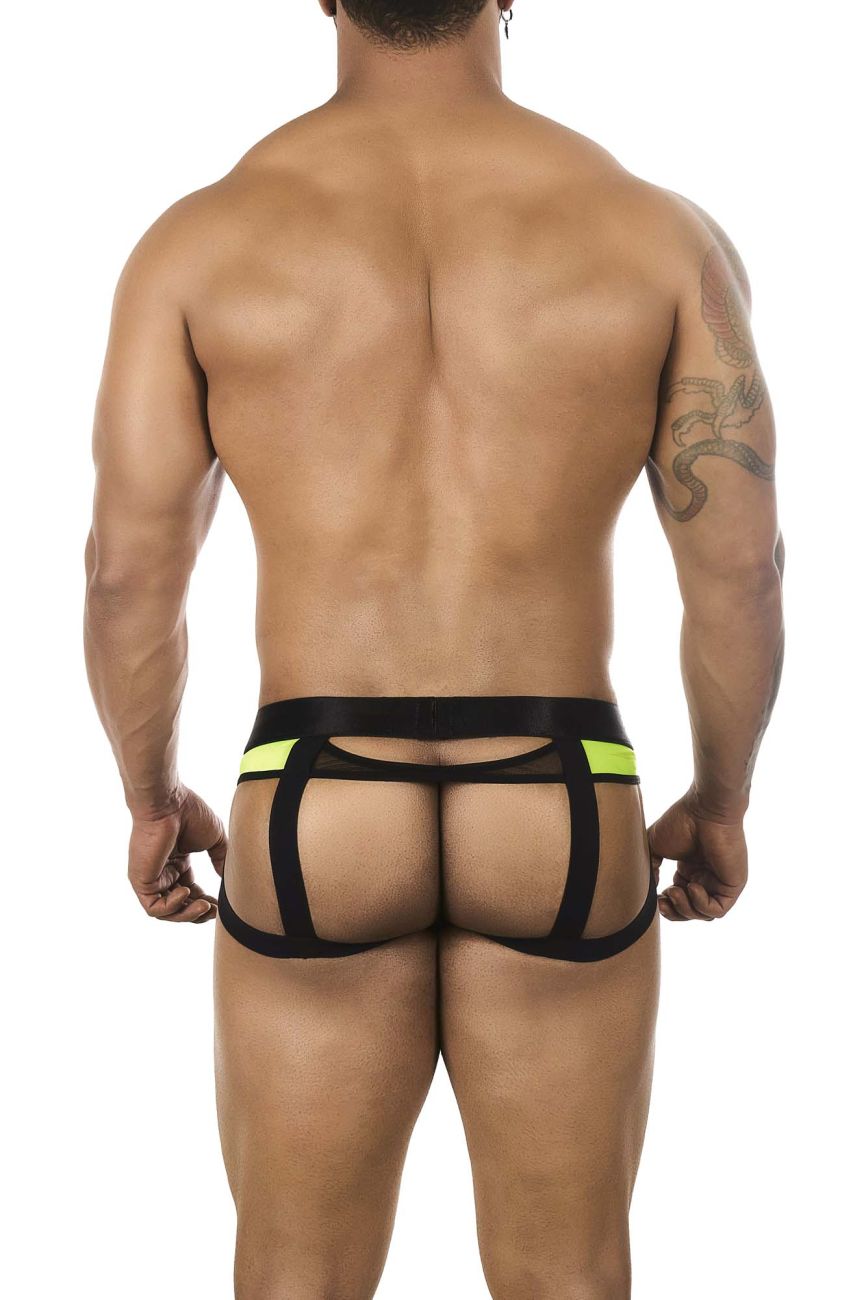 BiteWear BW2023108 Tuxedo Banana Jockstrap Black Green