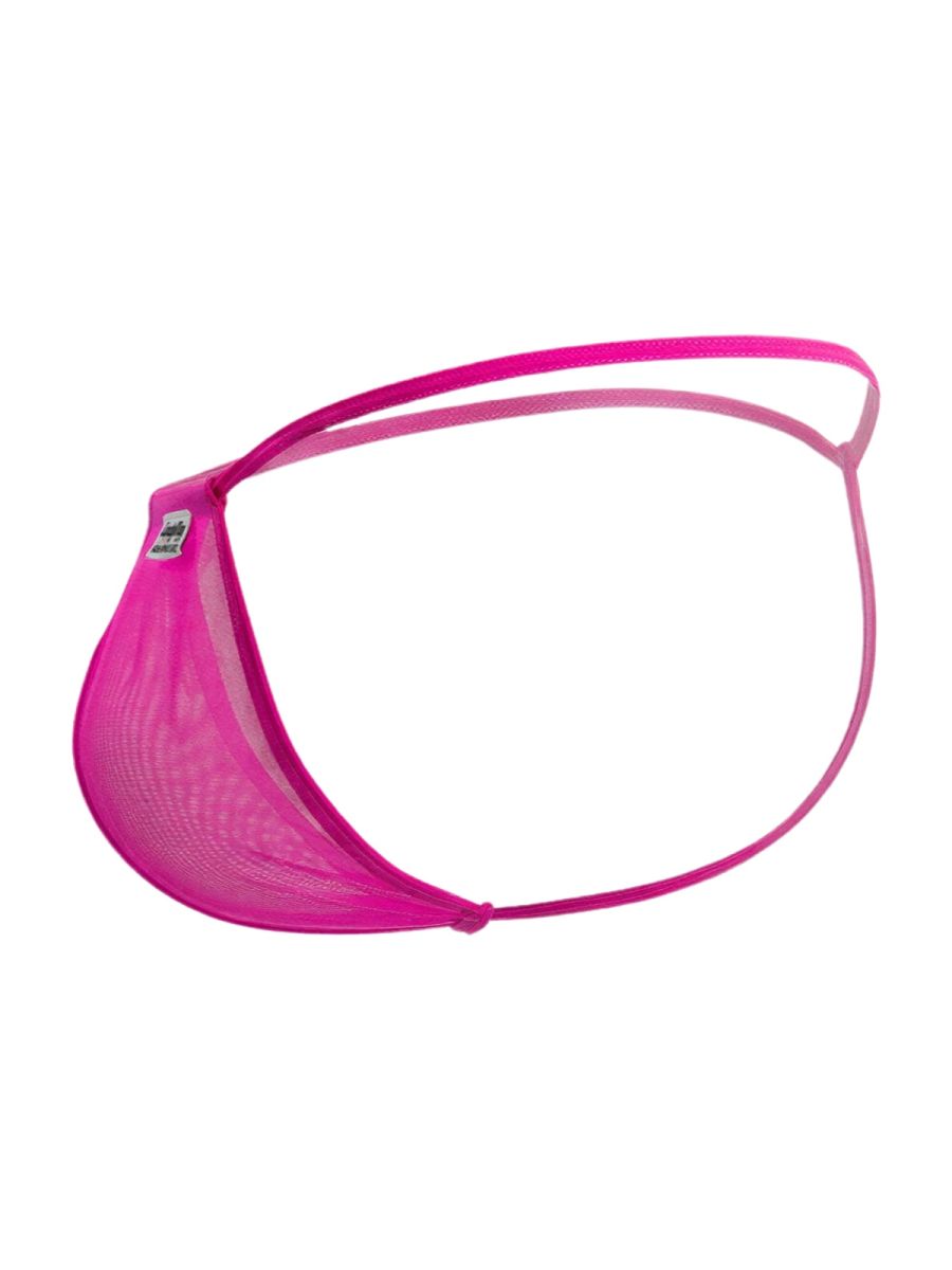 CandyMan 9586 Mens Sexy G-string Thong Magenta Mesh