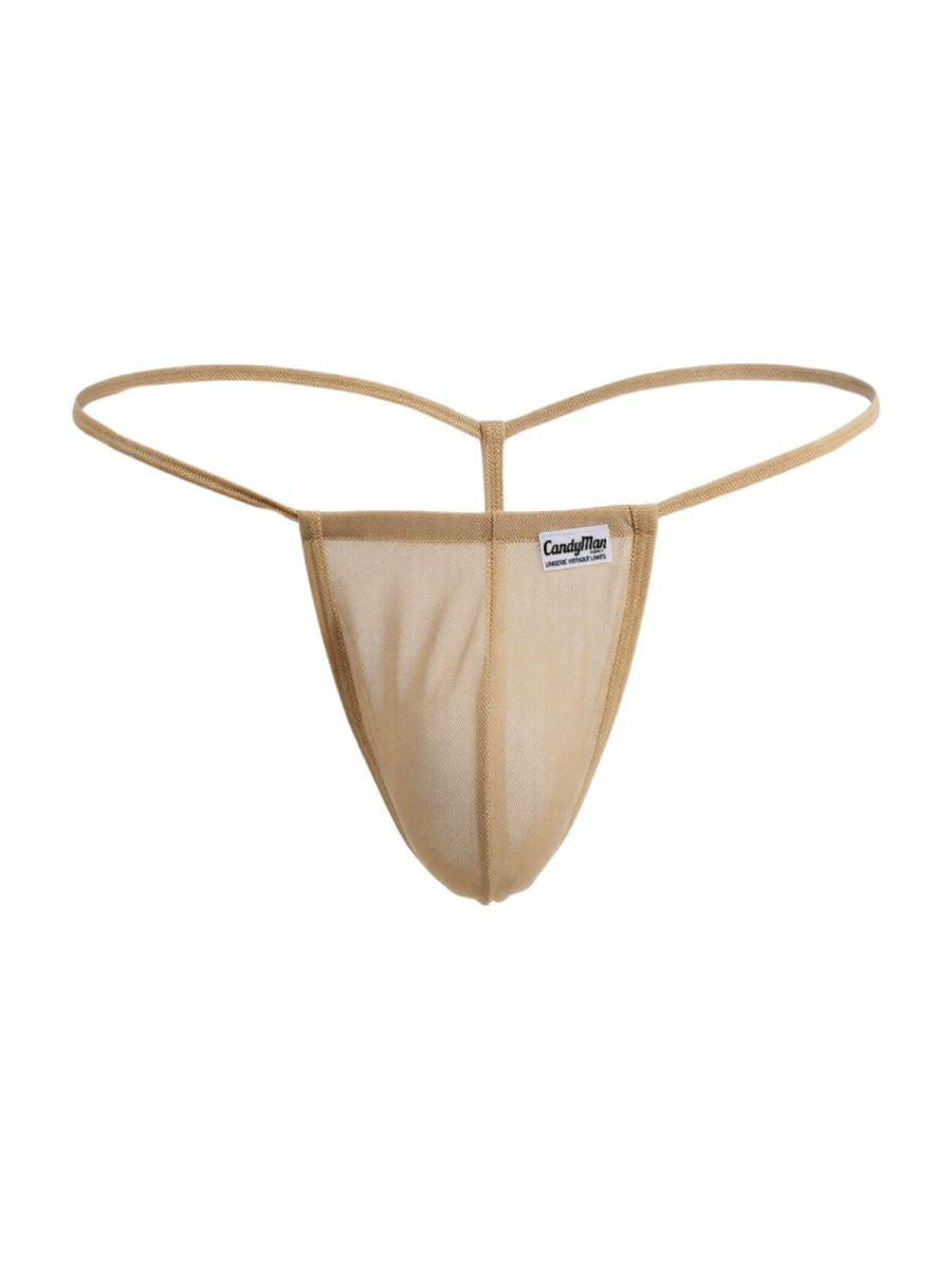 CandyMan 9586 Mens Sexy G-string Thong Mocca Mesh