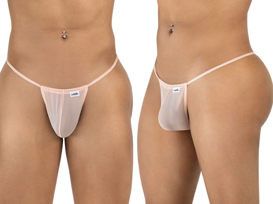 CandyMan 9586 Mens Sexy G-string Thong Tangerine Mesh