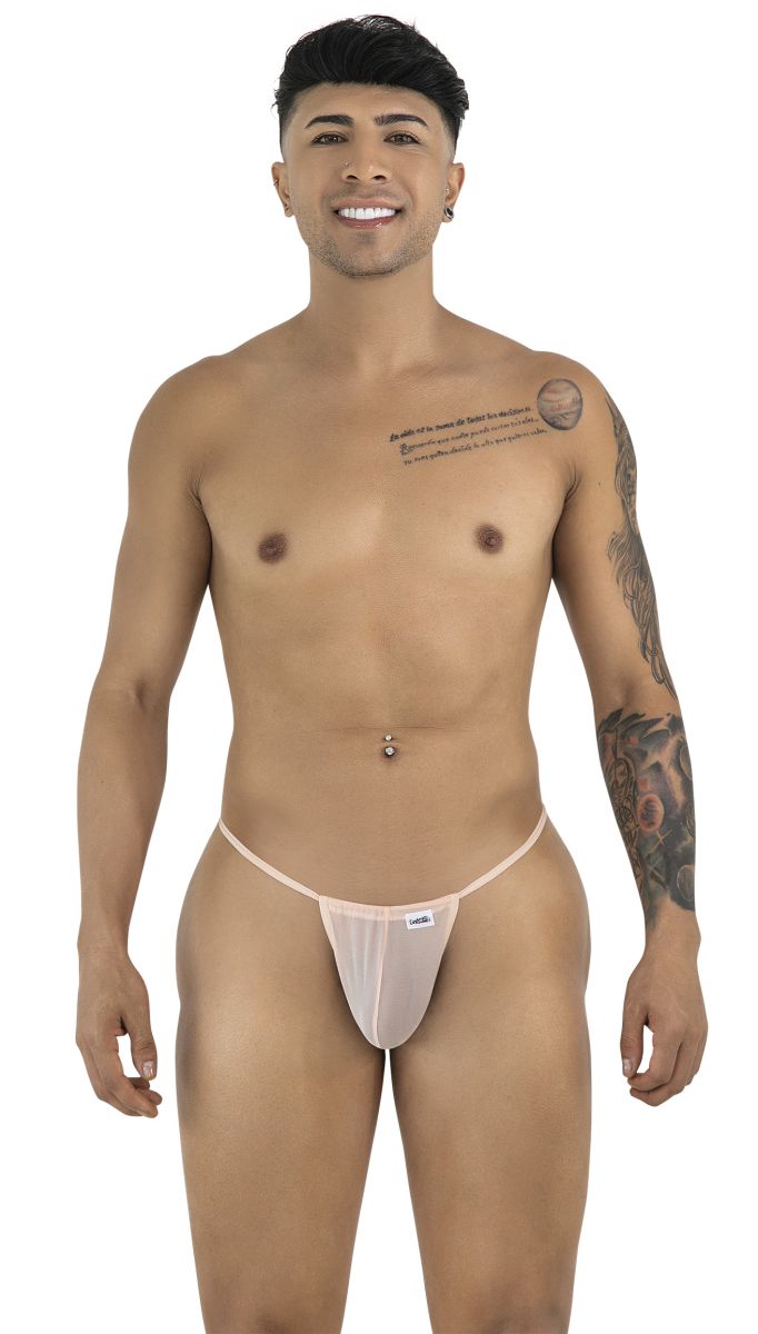 CandyMan 9586 Mens Sexy G-string Thong Tangerine Mesh