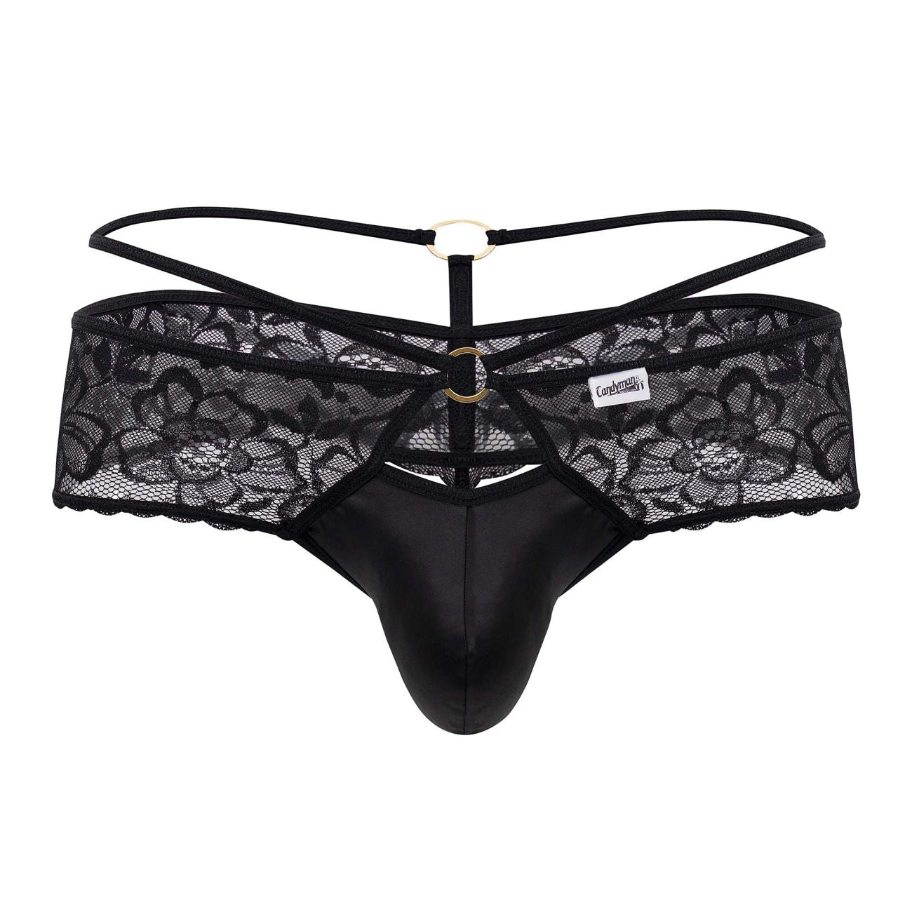 CandyMan 99647 Lace Thongs Black