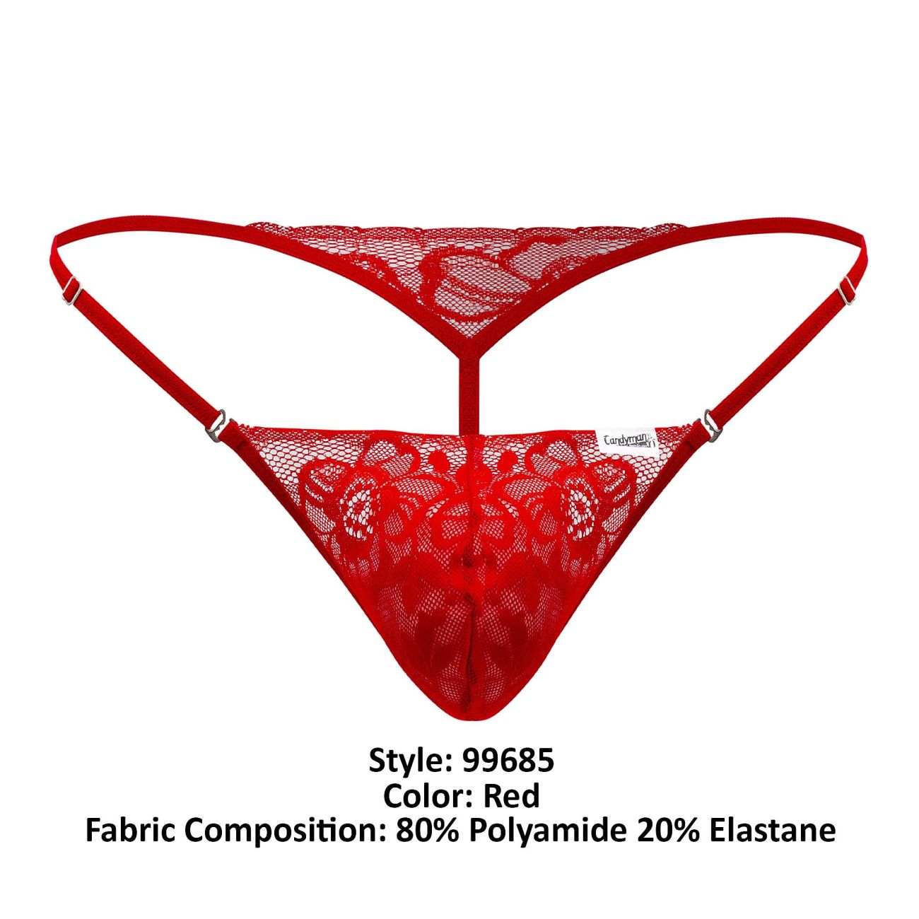 CandyMan 99685 Lace Thongs Red