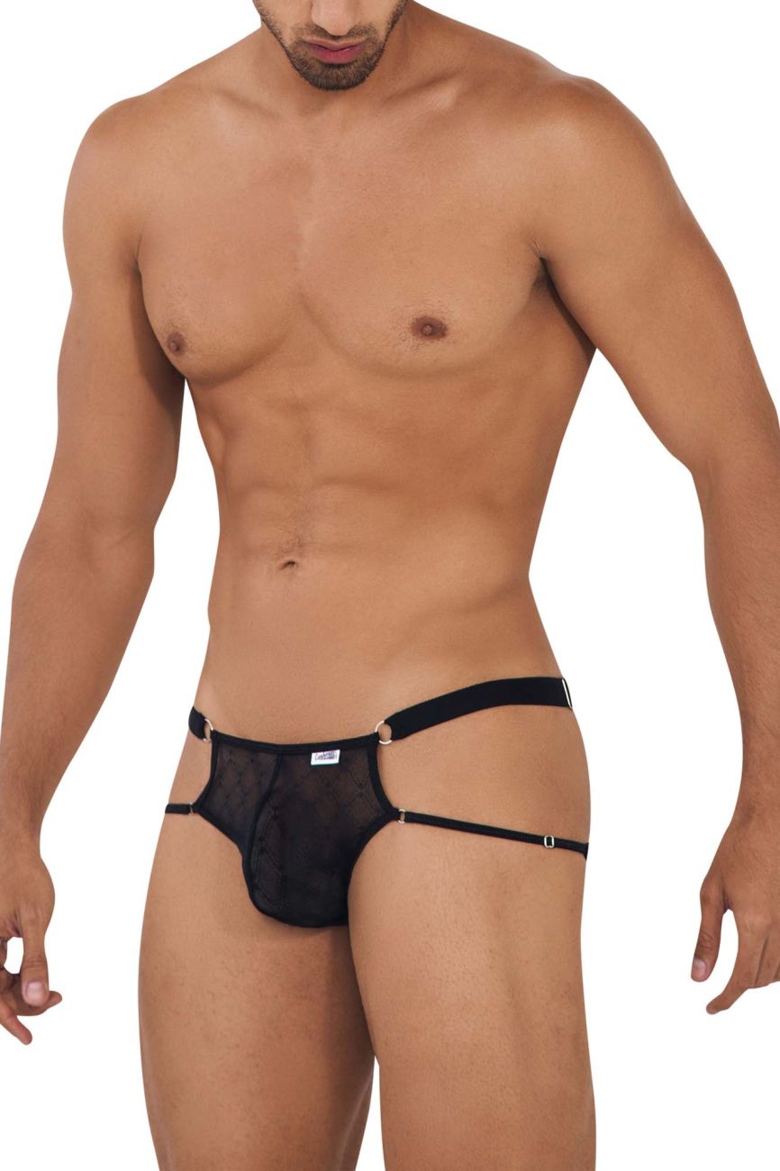 JCSTK - CandyMan 99730 Lace Jockstrap Black