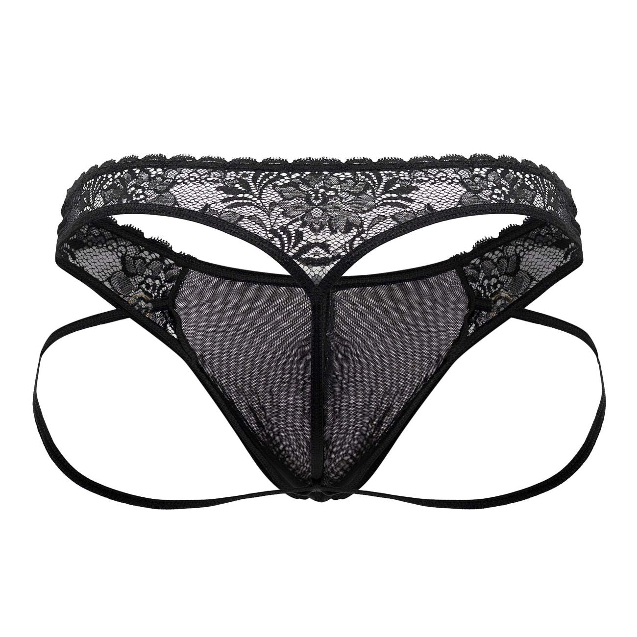 CandyMan 99747 Pretty Lace Thongs Black