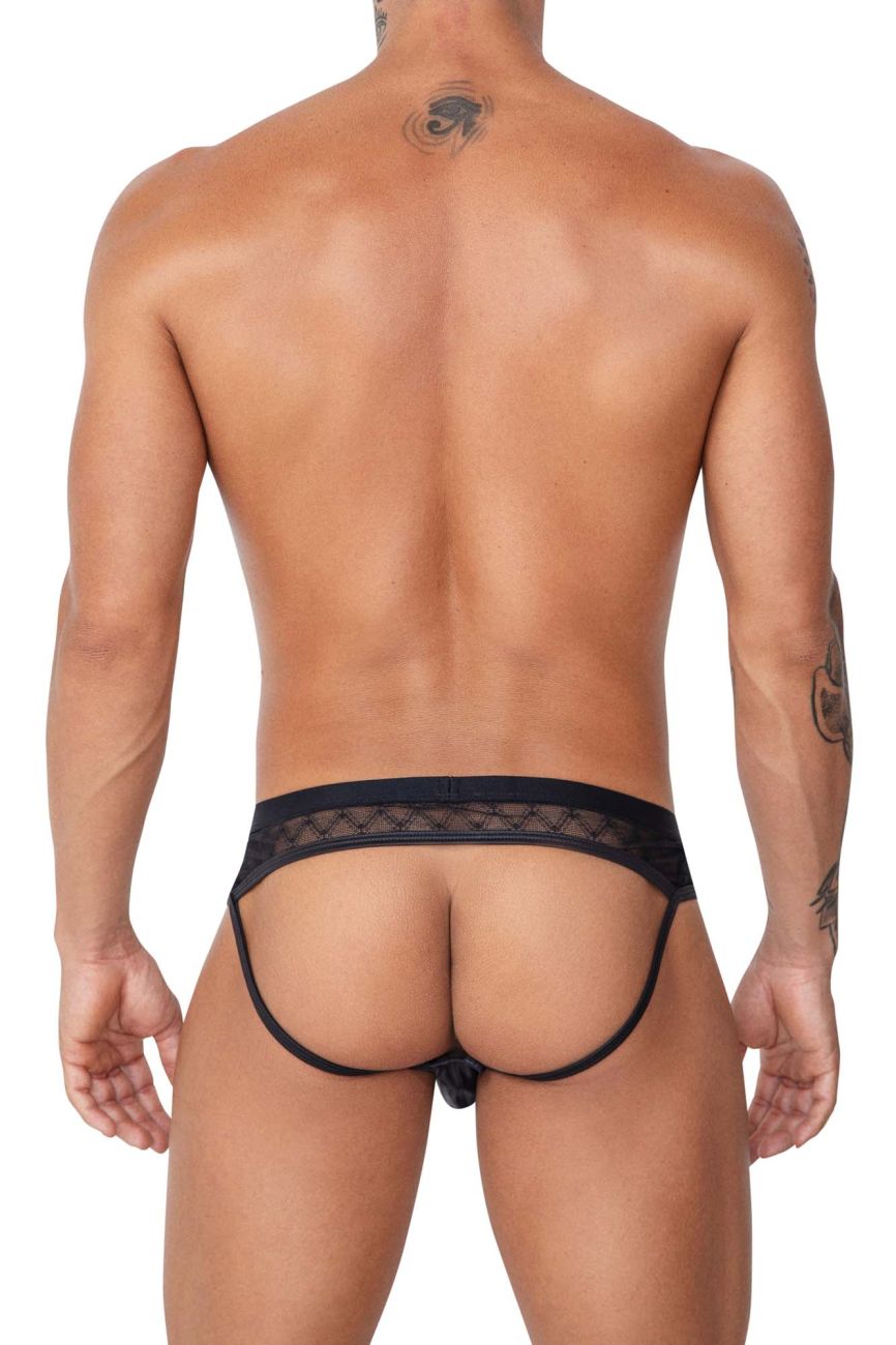 CandyMan 99763 Lace Jockstrap Black