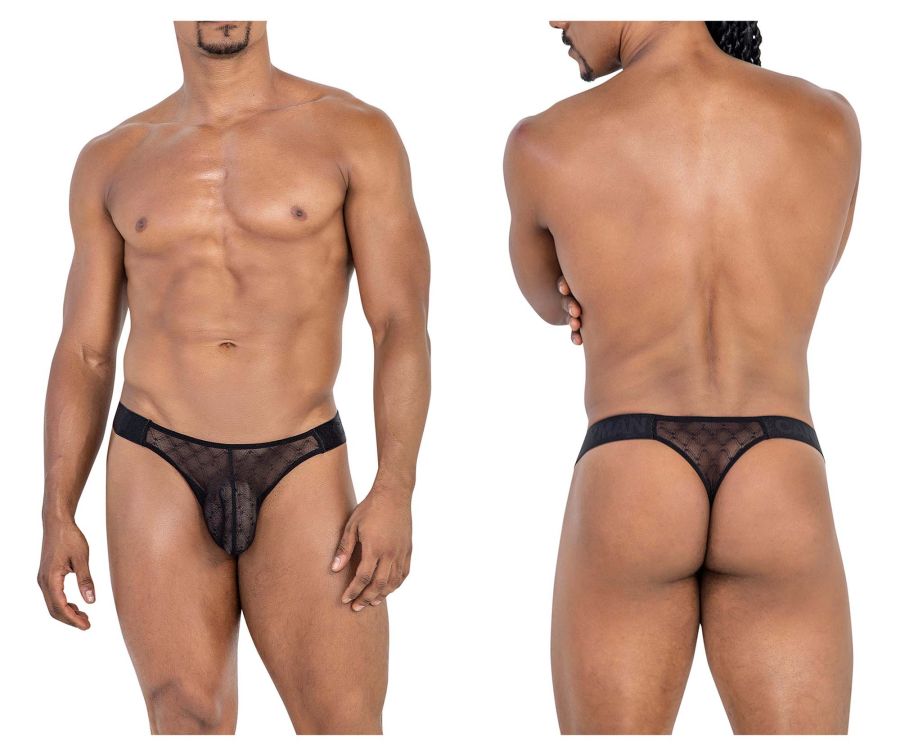 CandyMan 99771 Mesh Thongs Black