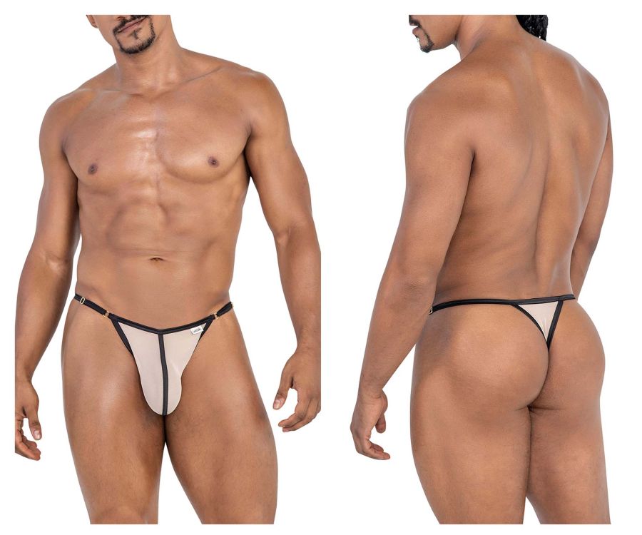 CandyMan 99776 Mesh Thongs Beige