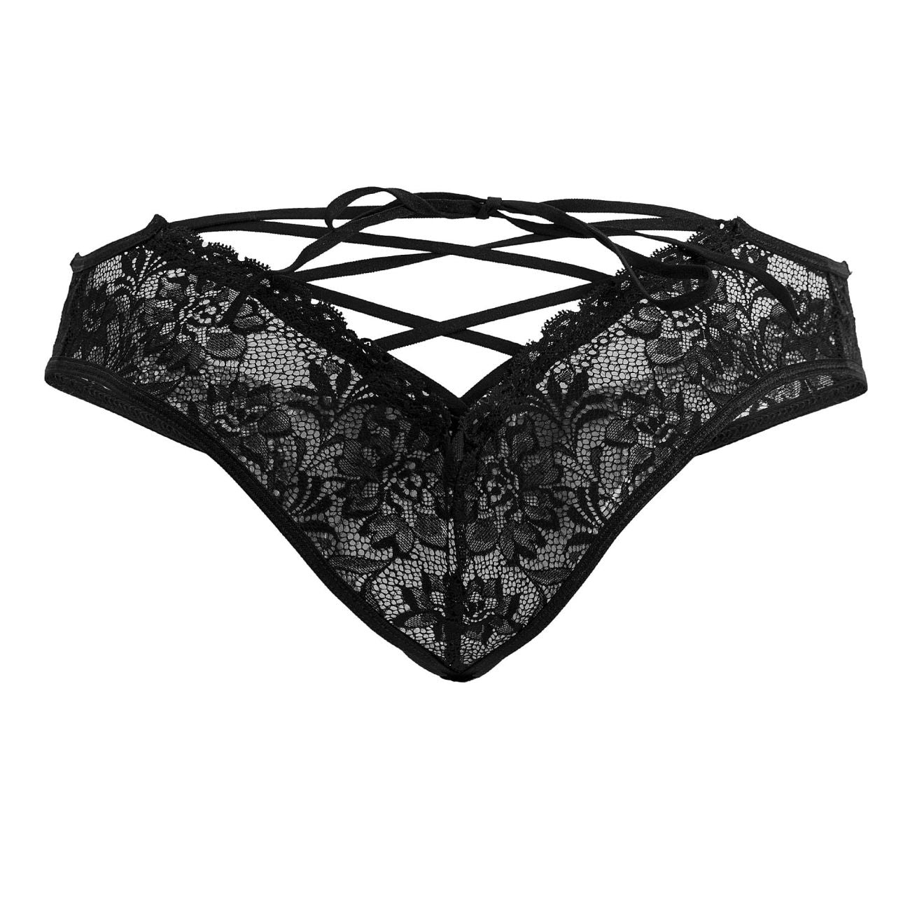 CandyMan 99784 Lace Thongs Black