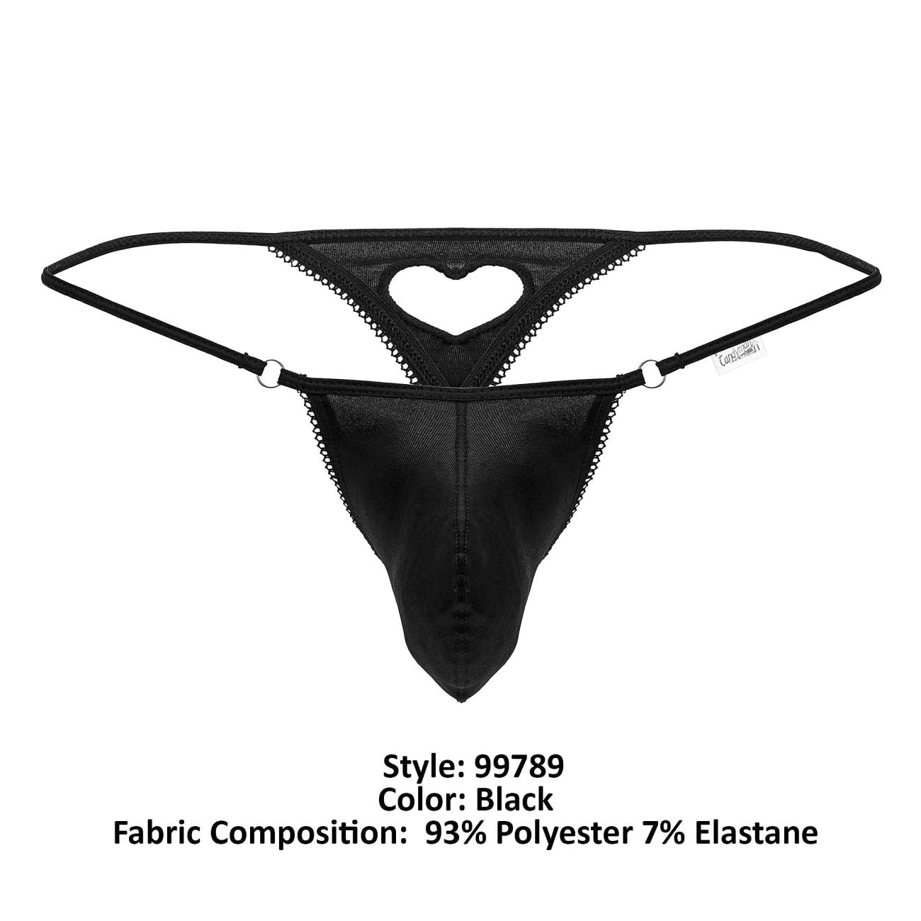 CandyMan 99789 Heart Thongs Black