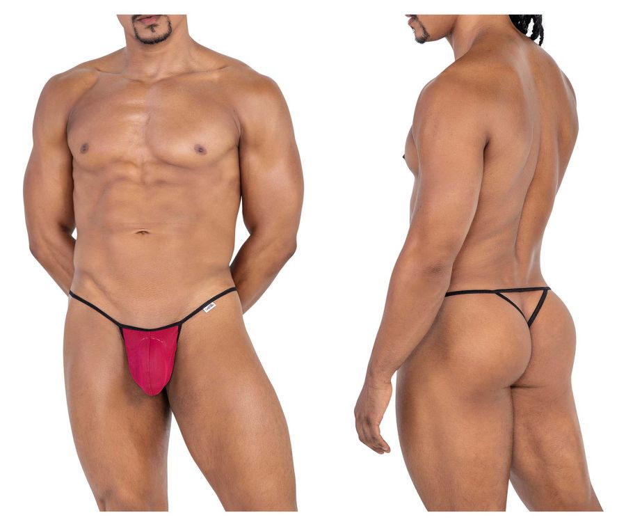 CandyMan 99795 Mesh G-String Thongs Burgundy