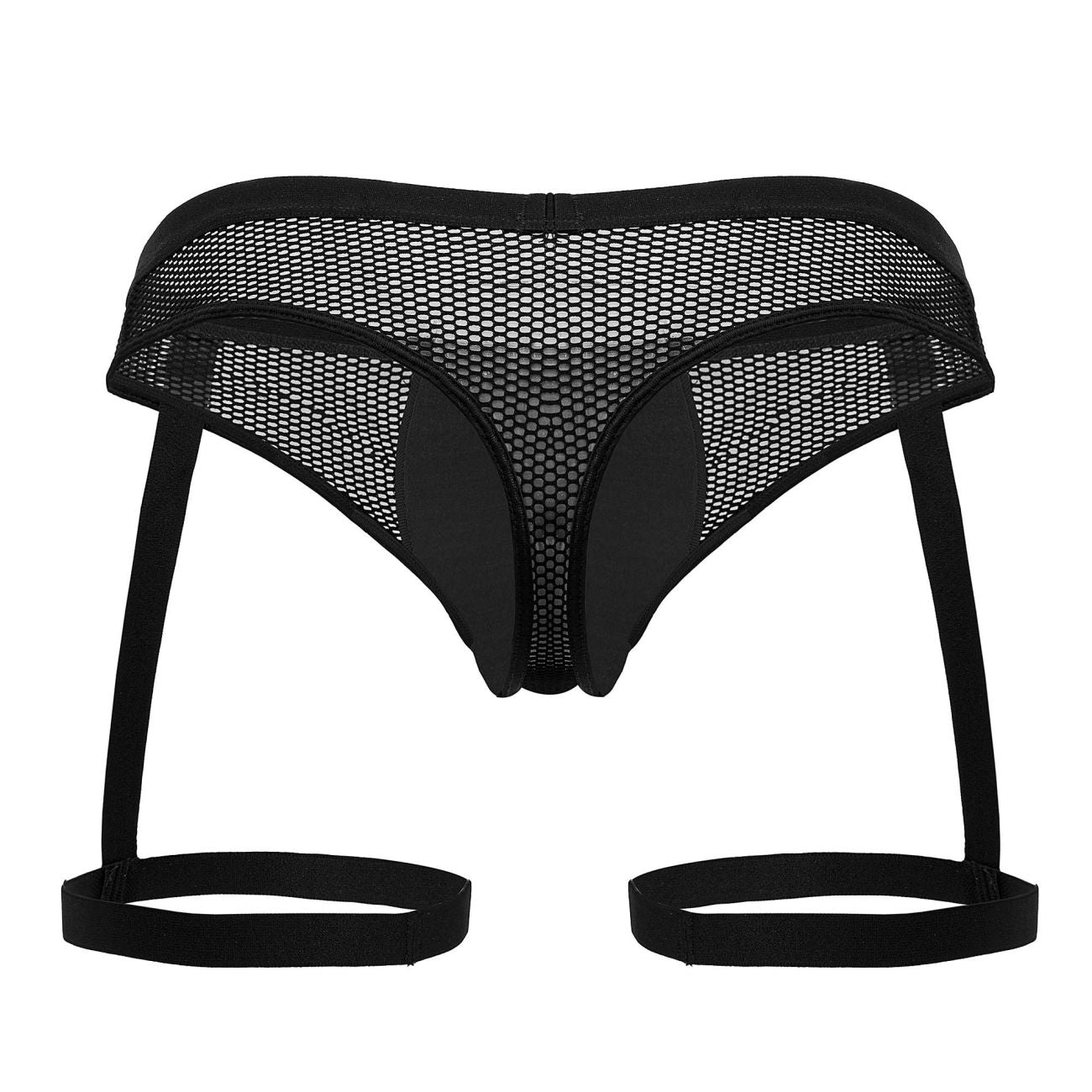 CandyMan 99798 Garter Mesh Thongs Black