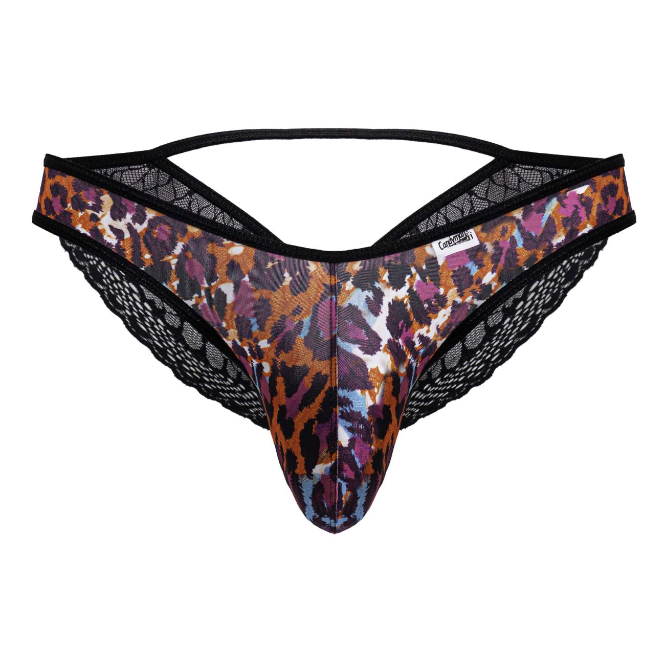 CandyMan 99876 Mens Daring Cut Out Leopard Briefs Animal Print