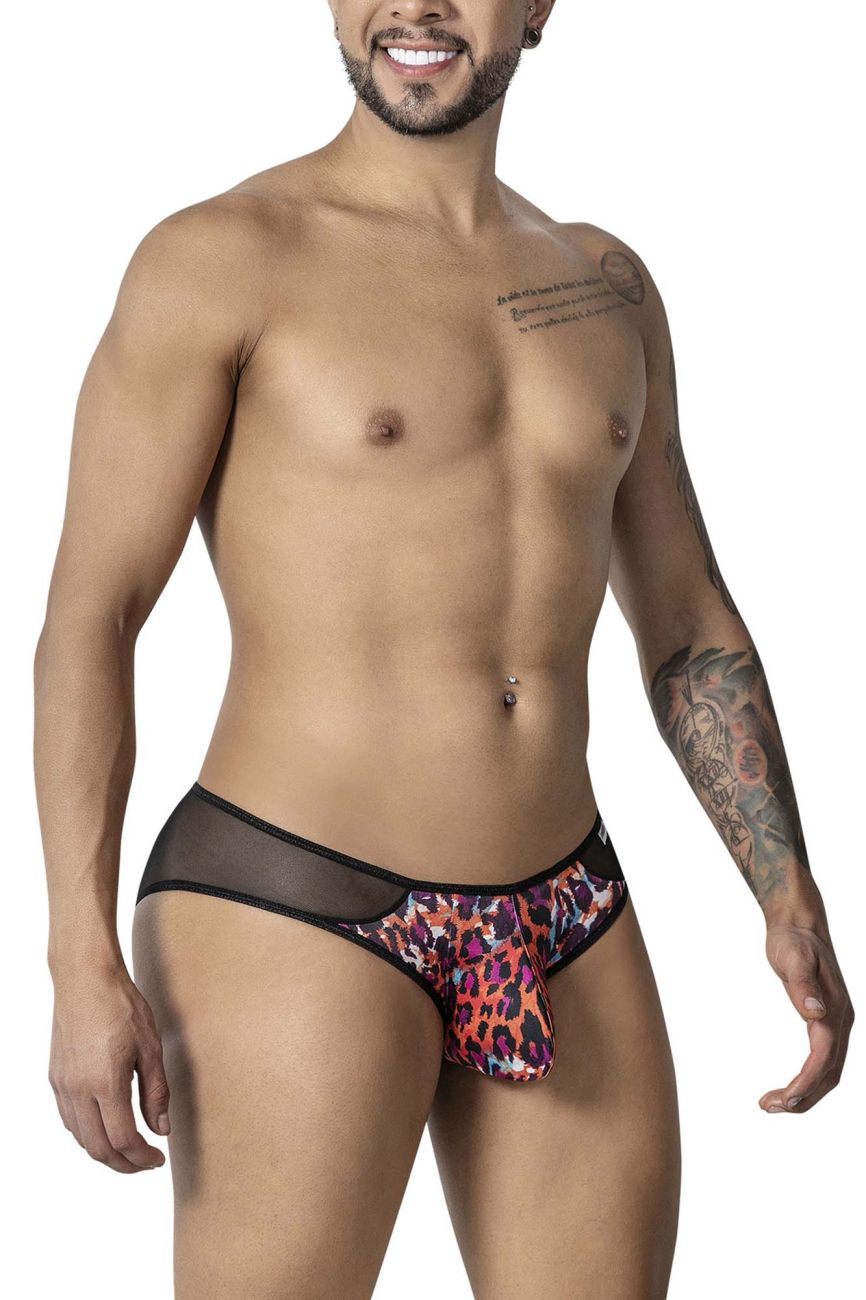 CandyMan 99879 Mens Vibrant Leopard Briefs Animal Print