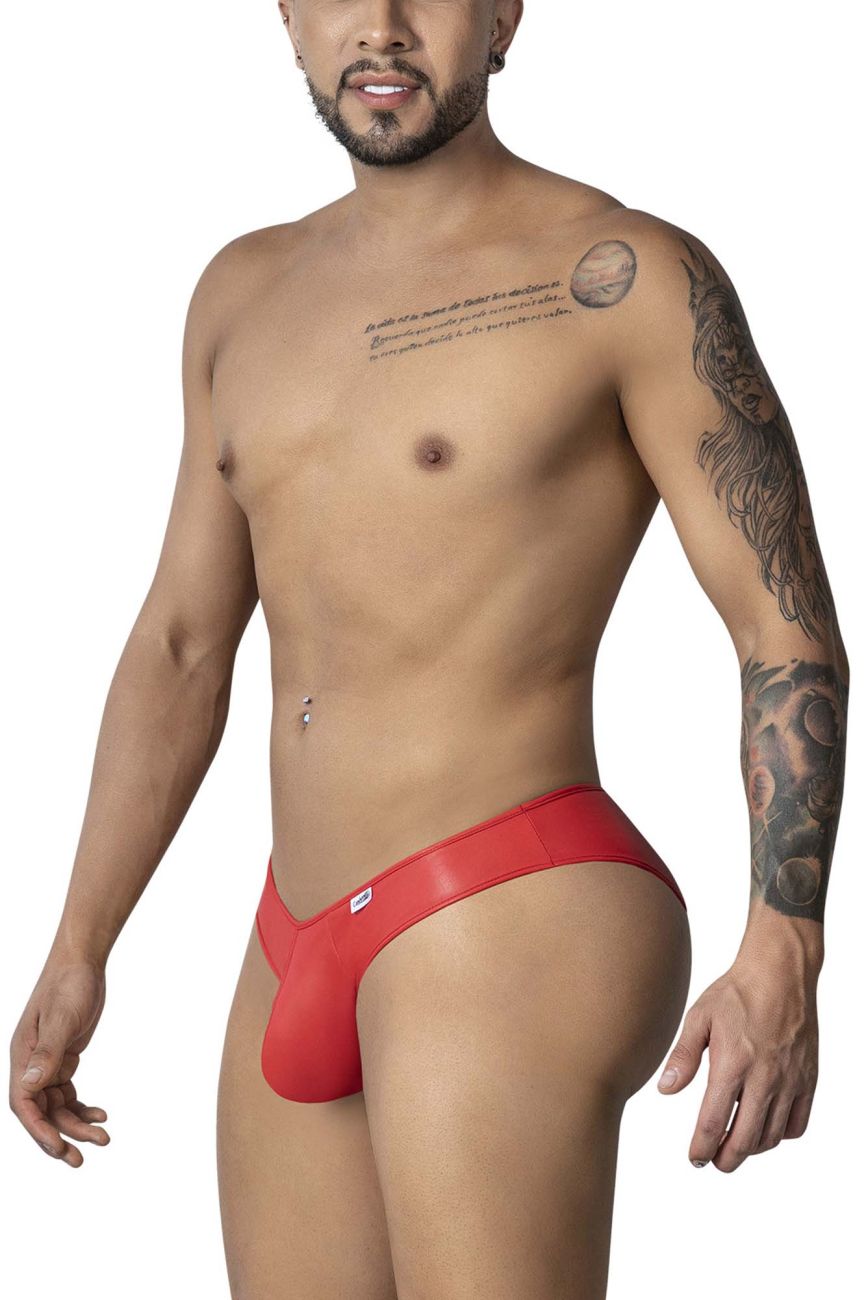 CandyMan 99908 Mens Heart Cut Out Back Briefs Red