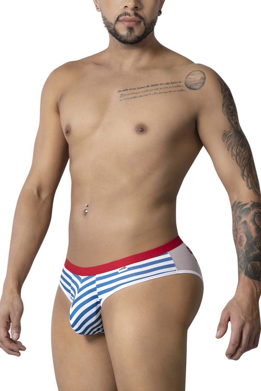 CandyMan 99918 Male Sailor Costume Briefs Blue-White