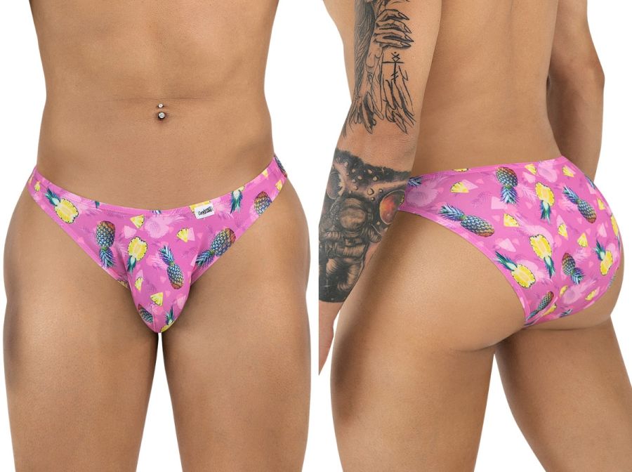 CandyMan 99923 Mens Vacation Energy Bikini Underwear Printed Pink