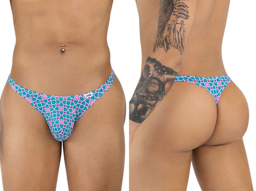 CandyMan 99924 Mens Colourful Modern Vibe Thongs Printed Blue