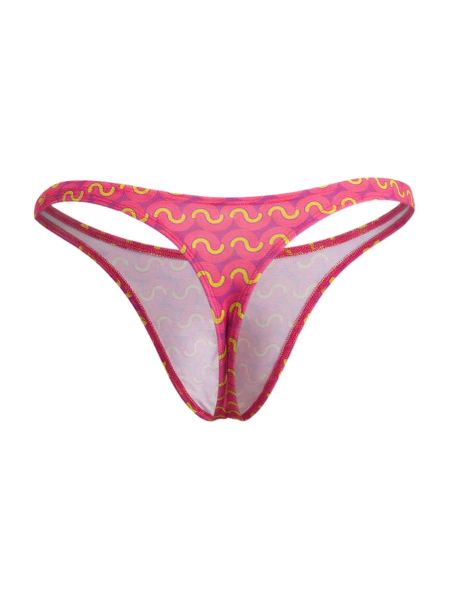 CandyMan 99924 Mens Colourful Modern Vibe Thongs Printed Fuchsia