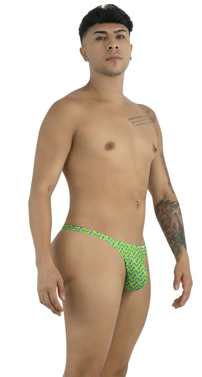CandyMan 99924 Mens Colourful Modern Vibe Thongs Printed Green