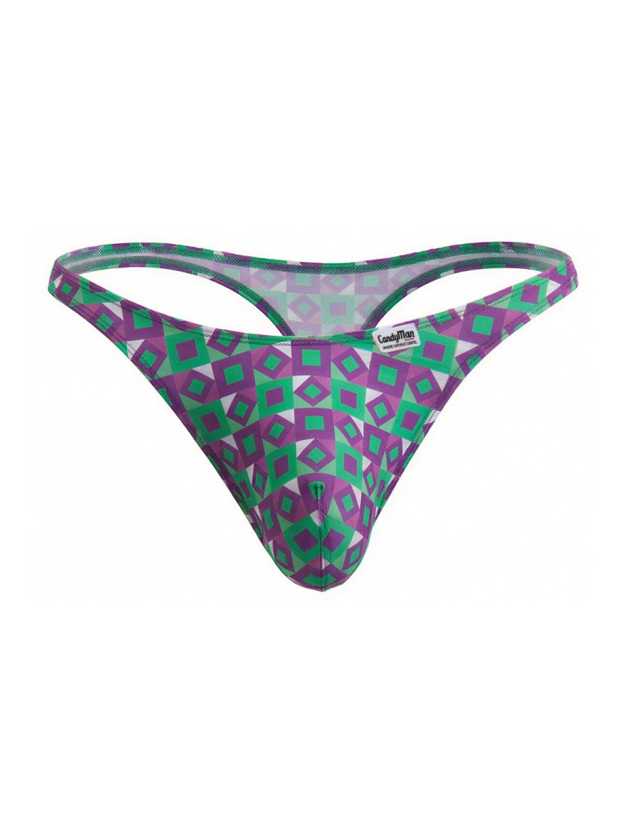 CandyMan 99924 Mens Colourful Modern Vibe Thongs Printed Purple