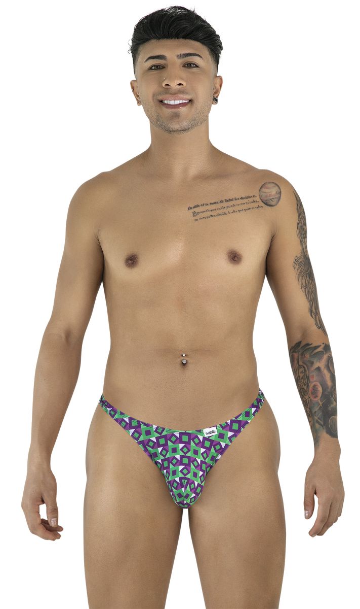 CandyMan 99924 Mens Colourful Modern Vibe Thongs Printed Purple
