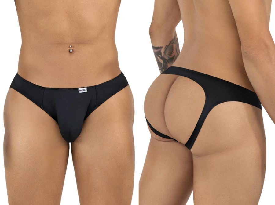 CandyMan 99929 Mens Minimal Front Sexy Jockstrap Black