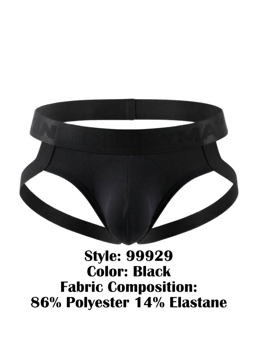 CandyMan 99929 Mens Minimal Front Sexy Jockstrap Black