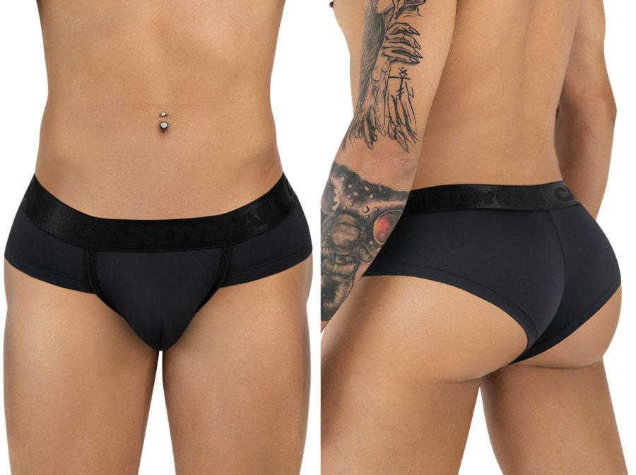 CandyMan 99932 Mens Supportive & Refined Briefs Black