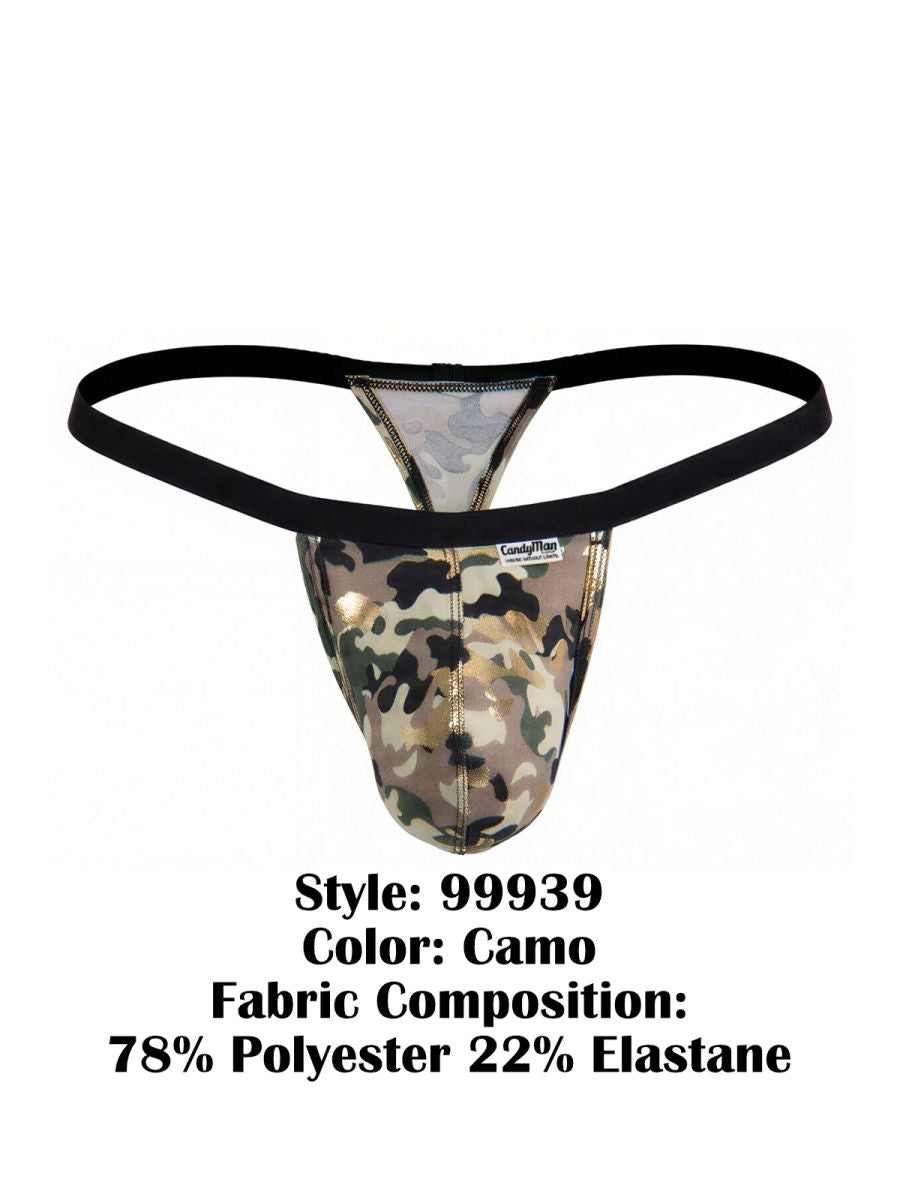 CandyMan 99939 Mens Minimal Coverage Thongs Camouflage