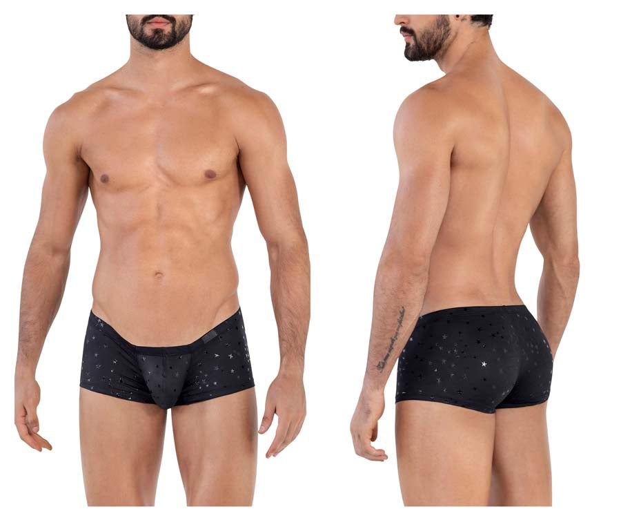 Clever 1632 Illusion Mens Stretch Trunks Black