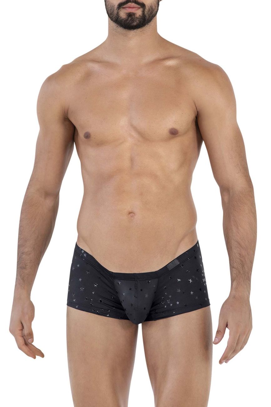 Clever 1632 Illusion Mens Stretch Trunks Black