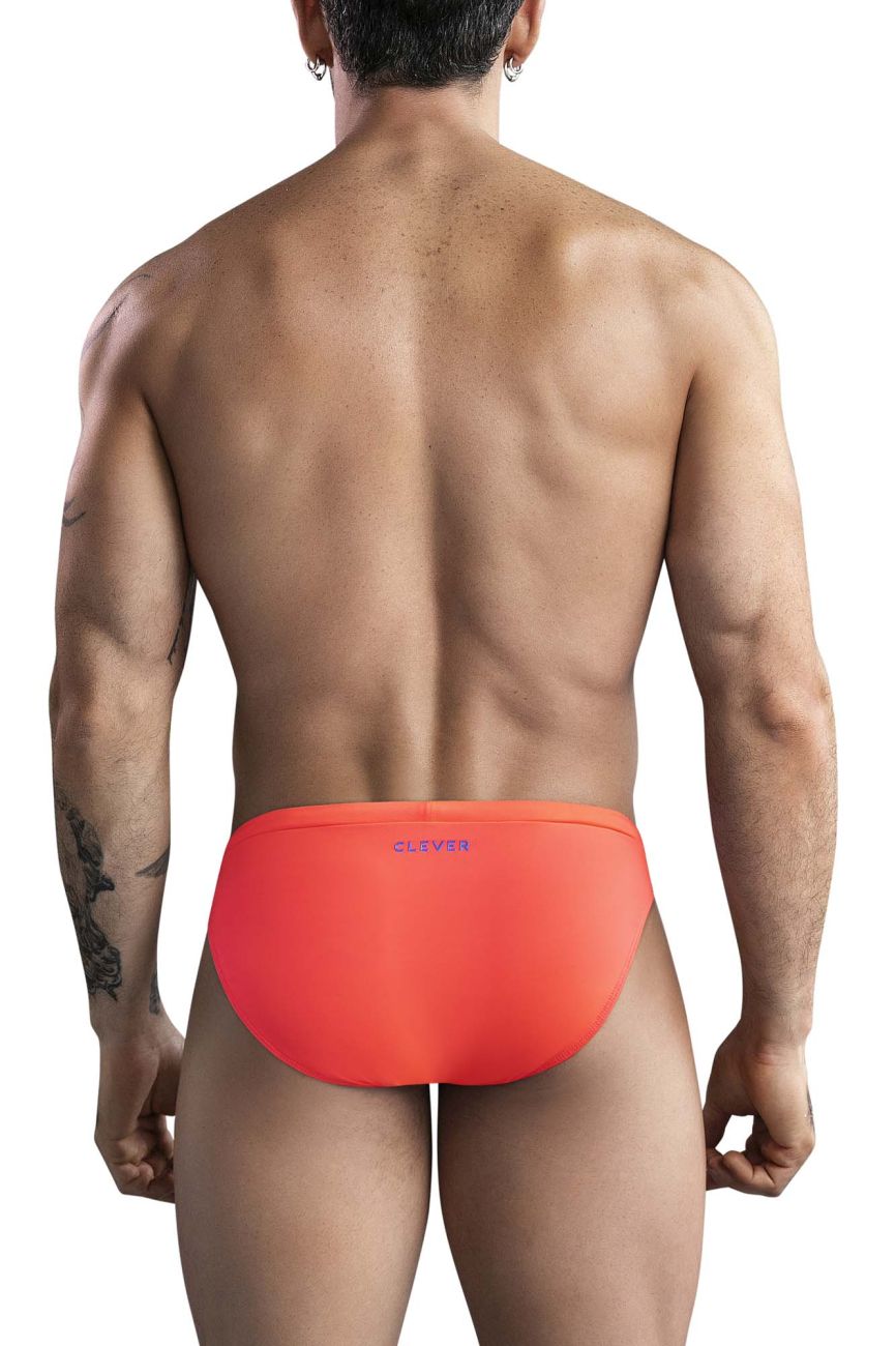 Clever 1735 Vivo  Mens Stretch Swim Briefs Orange