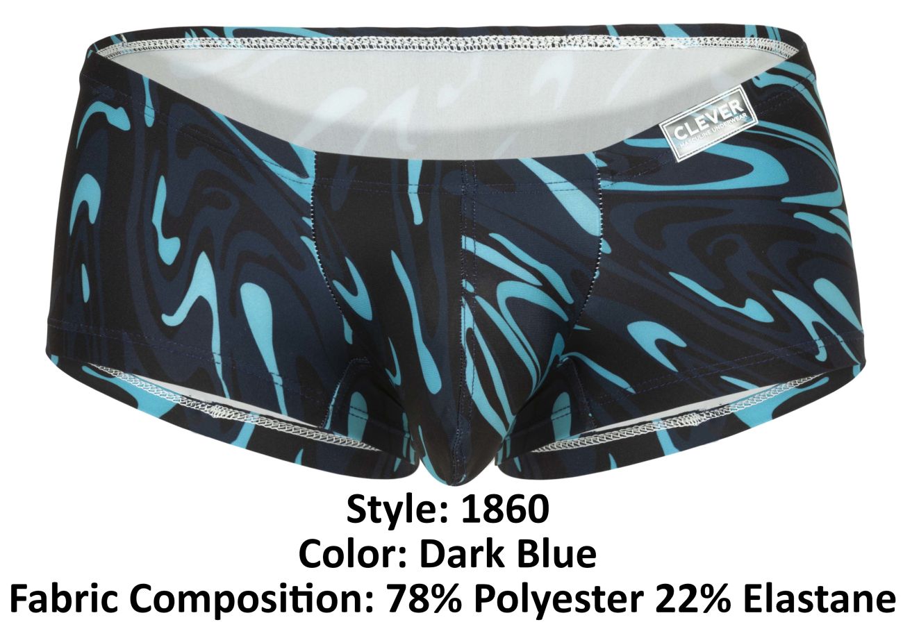 Clever 1860 Grosh Mens Artistic Trunks Dark Blue