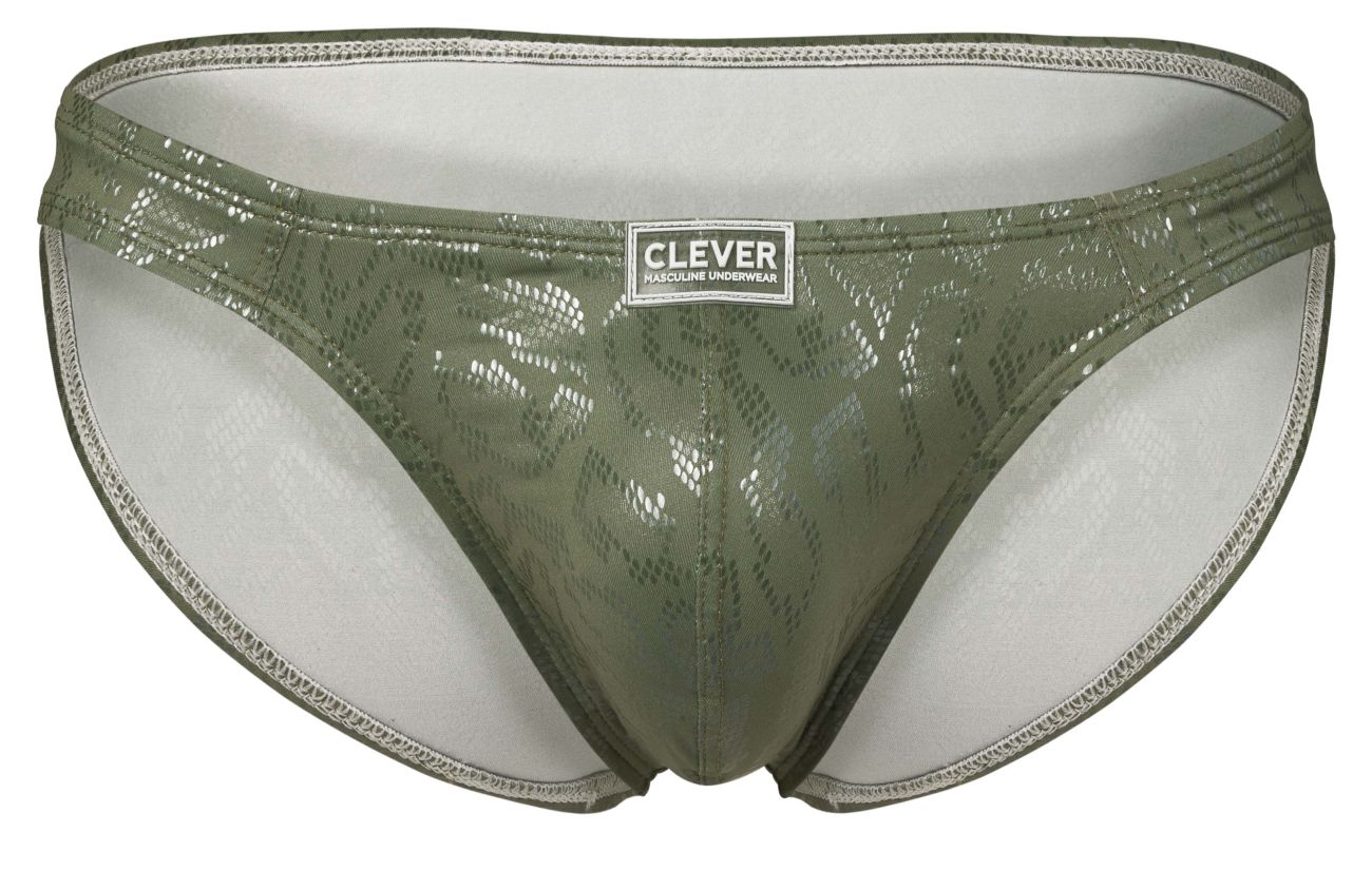 Clever 2040 Mens Luxe Bikini Briefs Green